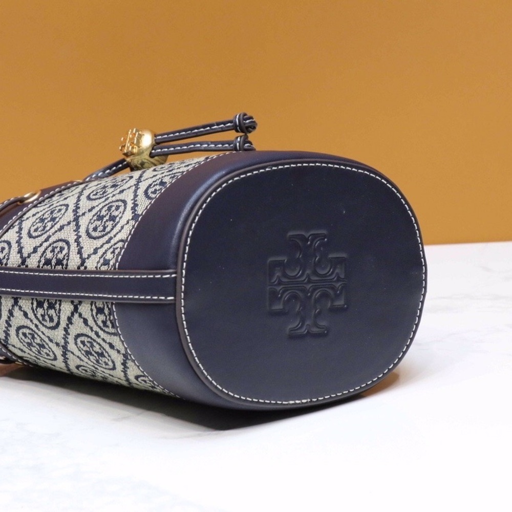 Tory Burch T Monogram Jacquard Mini Bucket Bag - Picture 4 of 7